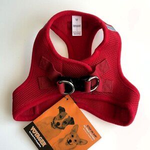 RED STEP-IN MESH DOG PET HARNESS